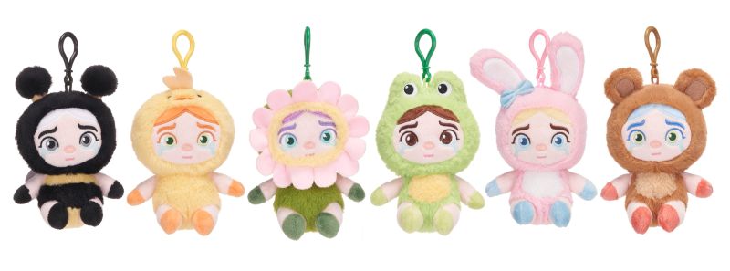 (Mis 0) KANASHIKO Peluche Portachiavi (con viso in PVC) 13 cm c/bagclip 6ass In Blind Box – In espo da 12 pz…x12…x72